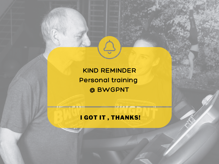 kind reminder personal training beweegpunt